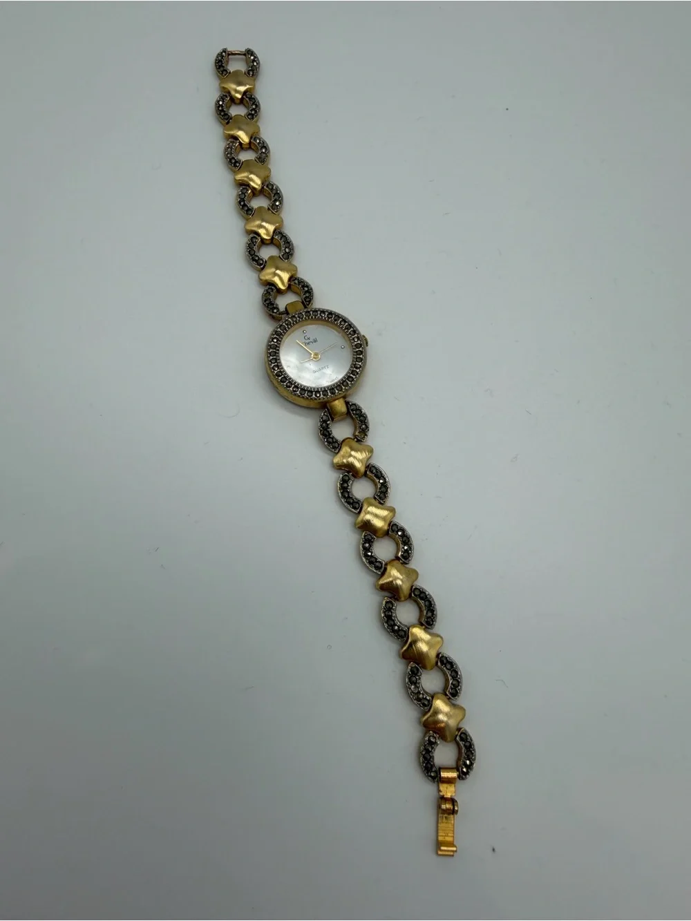 Two-Tone Gold and Silver Bracelet Watch for Women